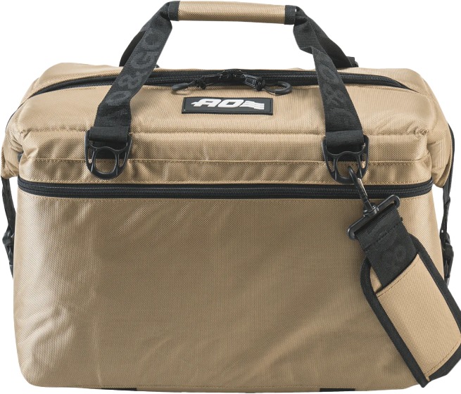 AO Coolers 24 Pack Ballistic Cooler Tan - 24 can cooler with rugged ballistic fabric - Click Image to Close