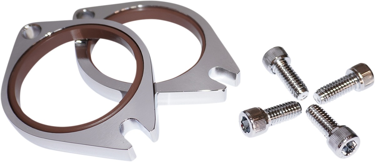 Drag Specialties Intake Manifold Flange Kit For Harley-Davidson - Chrome intake manifold flange kit For Harley-Davidson - Click Image to Close