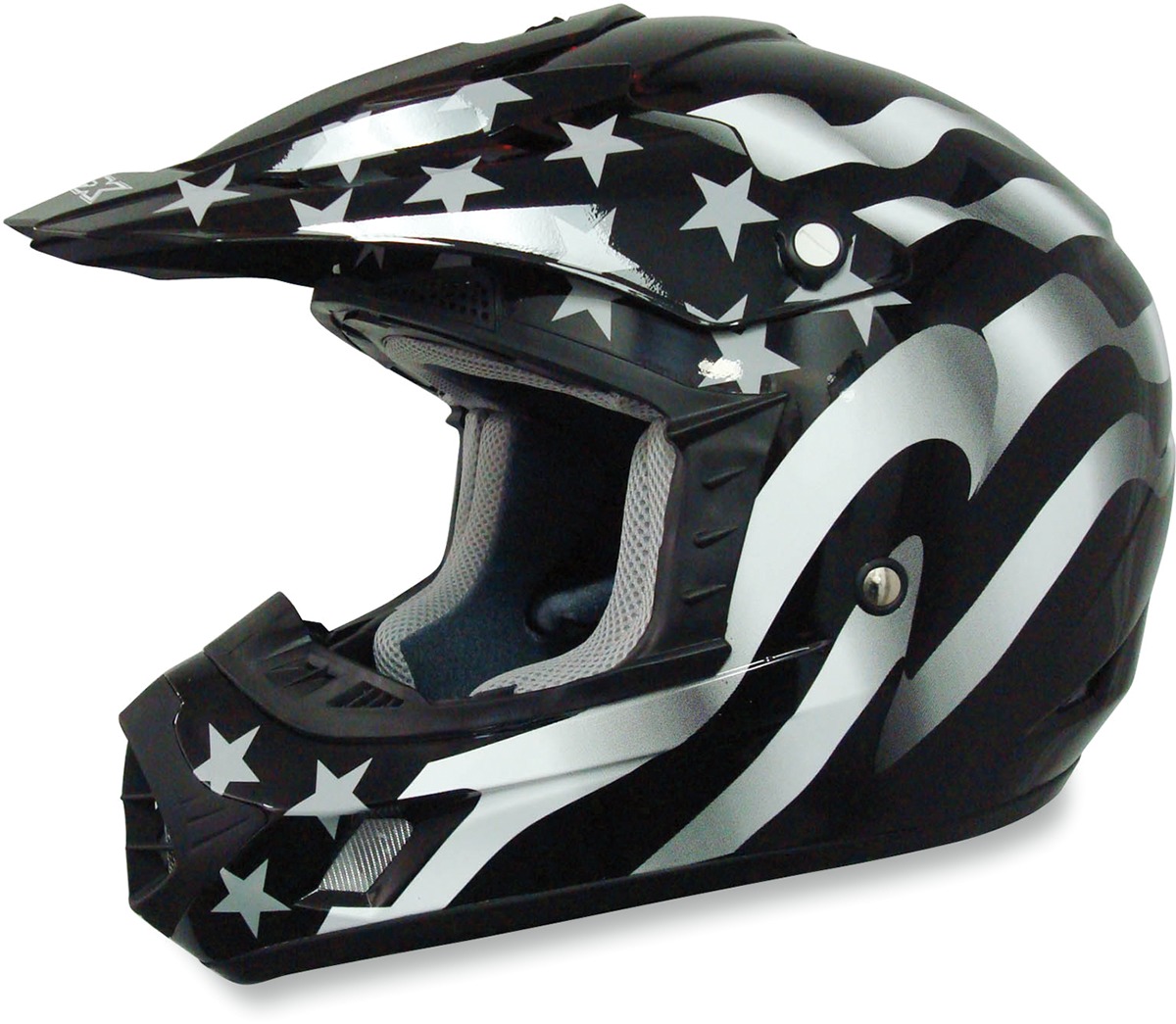 FX-17 Full Face Offroad Helmet Black/White X-Large - Click Image to Close