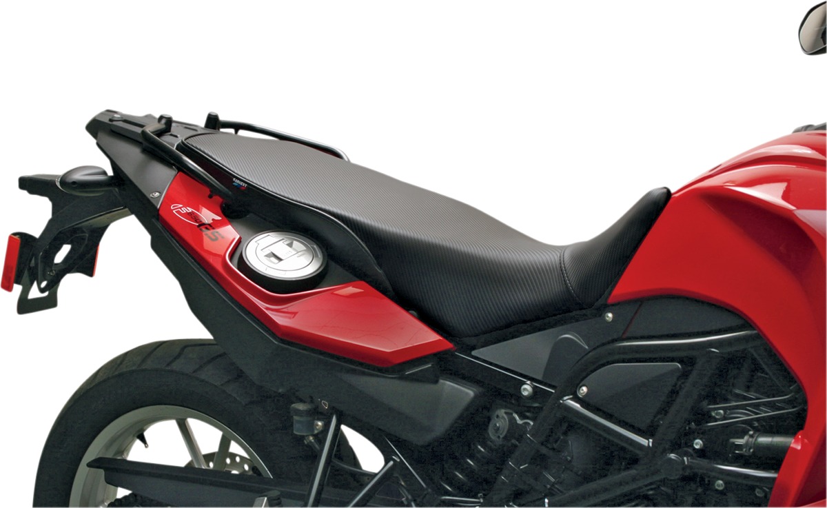 World Sport Performance Plain CarbonFX Vinyl 2-Up Seat - F700GS F800GS - Click Image to Close