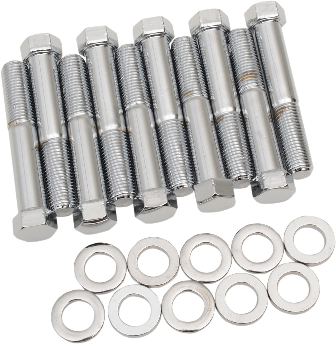 Hexed Chrome Head Bolt Kit For Pan/Shovel - Click Image to Close