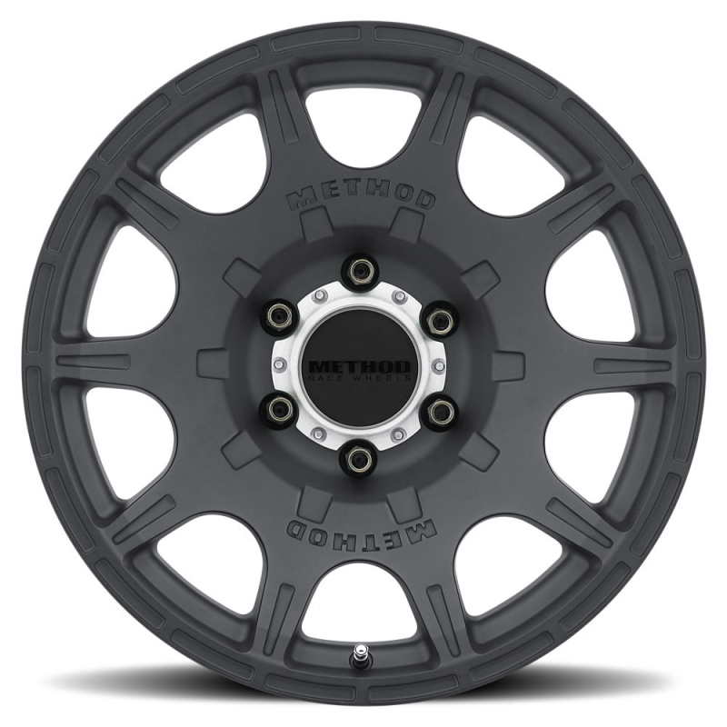 MR308 Roost 17x8.5 0mm Offset 6x135 87mm CB Matte Black Wheel - Click Image to Close