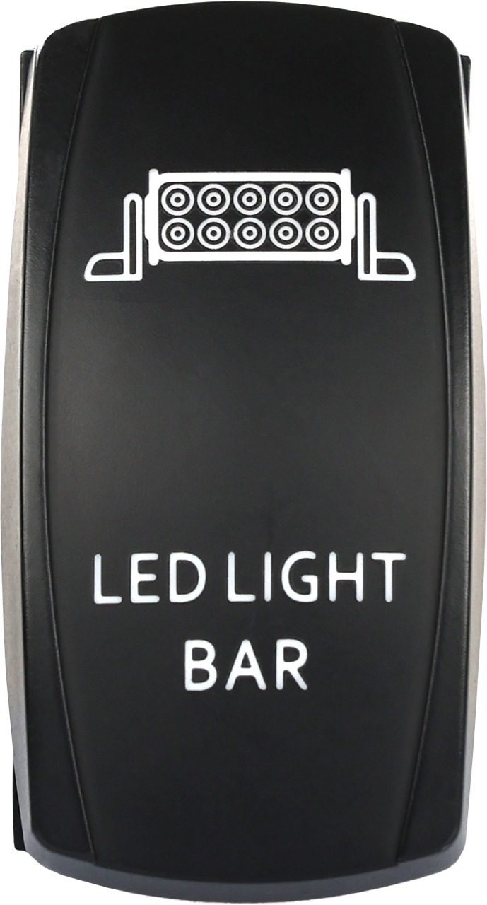 Open Trail LED Light Bar Pro Backlit Rocker Switch Universal - Weather sealed ATV/UTV rocker switch, universal fit - Click Image to Close