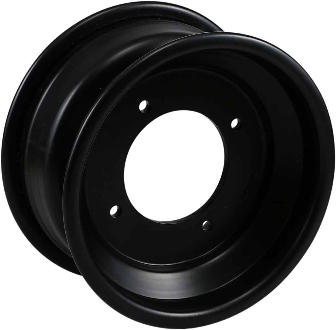 AMS Spun Rolled-Lip Aluminum Wheel 9x8 4/115 Black Rear For Yamaha Raptor - 9x8 black rear wheel For Yamaha Raptor, Banshee - Click Image to Close
