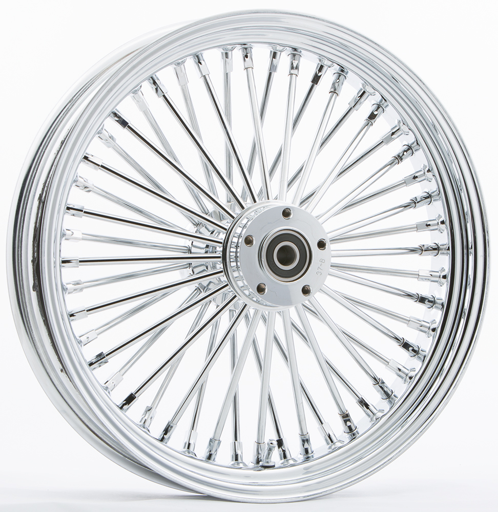 HardDrive 48-Spoke Chrome Wheel 16x3.5in 1in Axle for BT/XL 00 Later - Chrome 48-spoke 16x3.5in wheel for BT/XL 2000-up - Click Image to Close