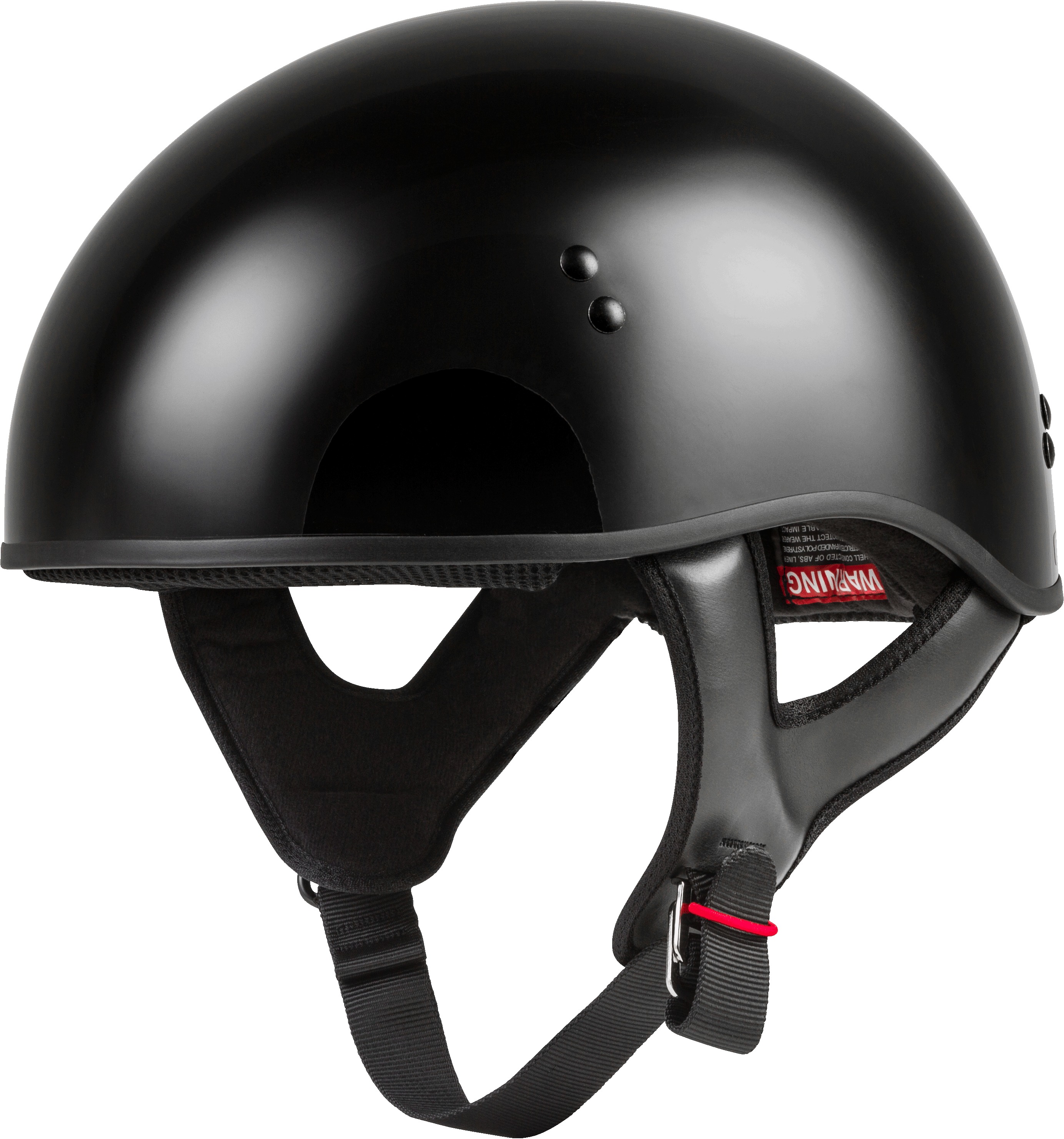 GMAX HH-45 Half Helmet Naked Gloss Black Large DOT Approved - Click Image to Close
