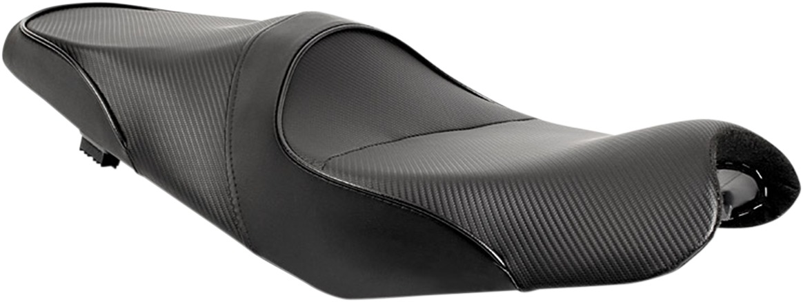 World Sport Performance Plain CarbonFX Vinyl 2-Up Seat - Black - Concours - Click Image to Close