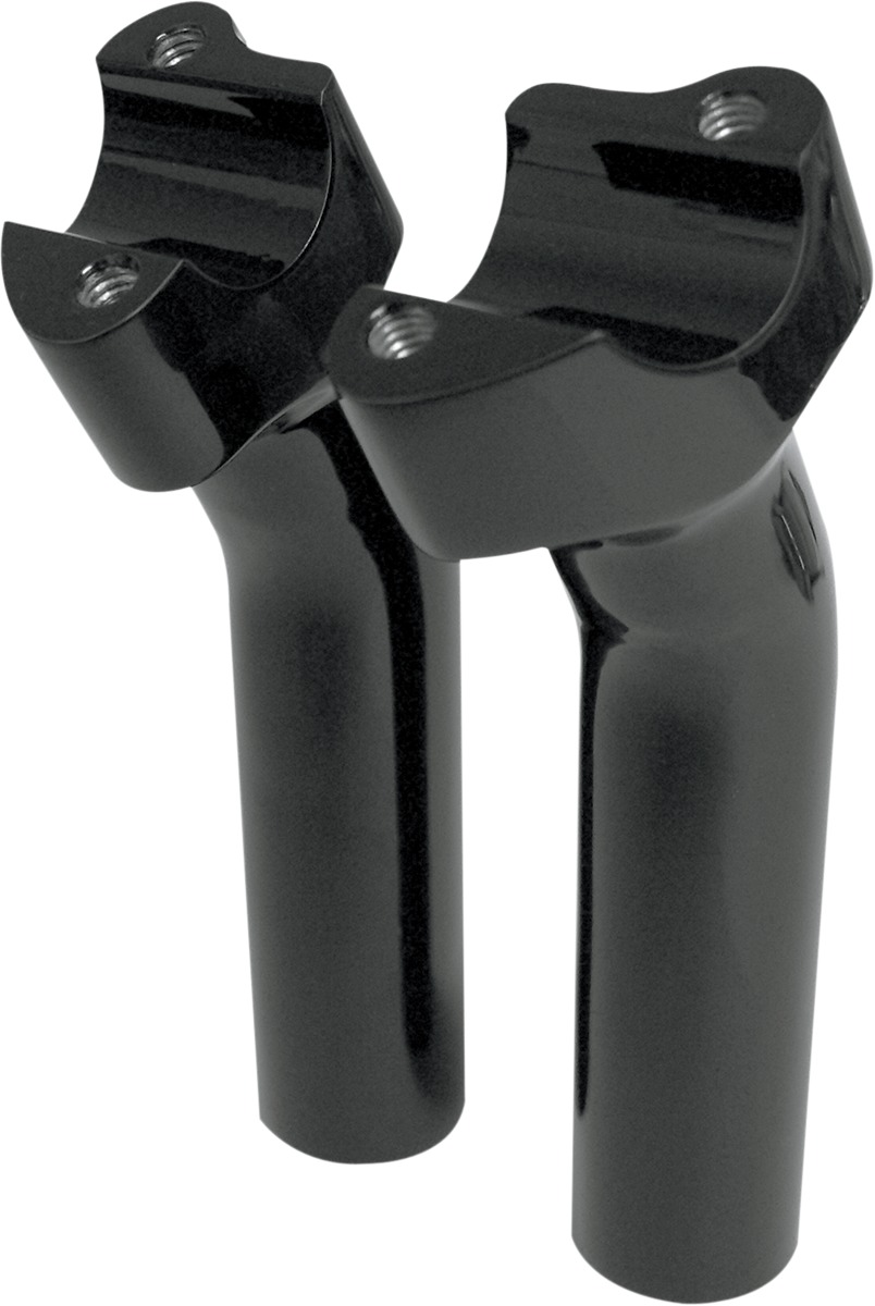 Drag Specialties Buffalo Billet Aluminum Handlebar Risers 5.5in Black Pullback - Click Image to Close