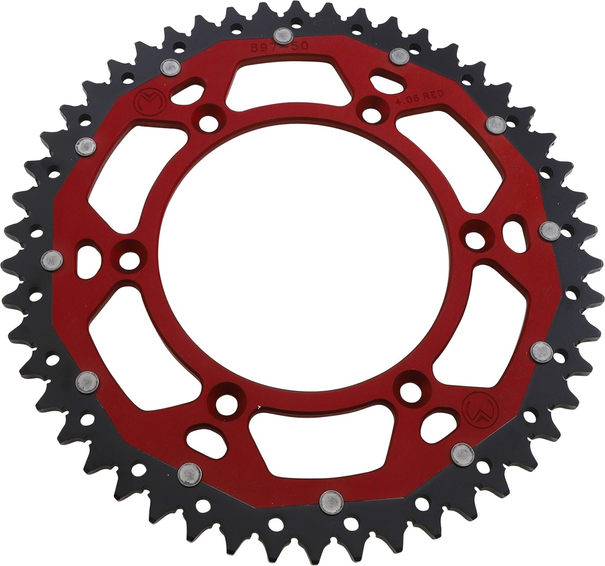 Moose Dual Rear Sprocket 50 Tooth Red 520 Chain For 2021 Gas Gas MC 125/250F/450F - Click Image to Close