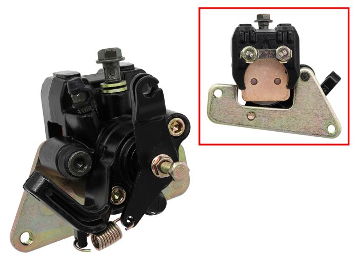 Bronco Rear Brake Caliper with Pads - Rear brake caliper and pads for ATVs/UTVs - Click Image to Close