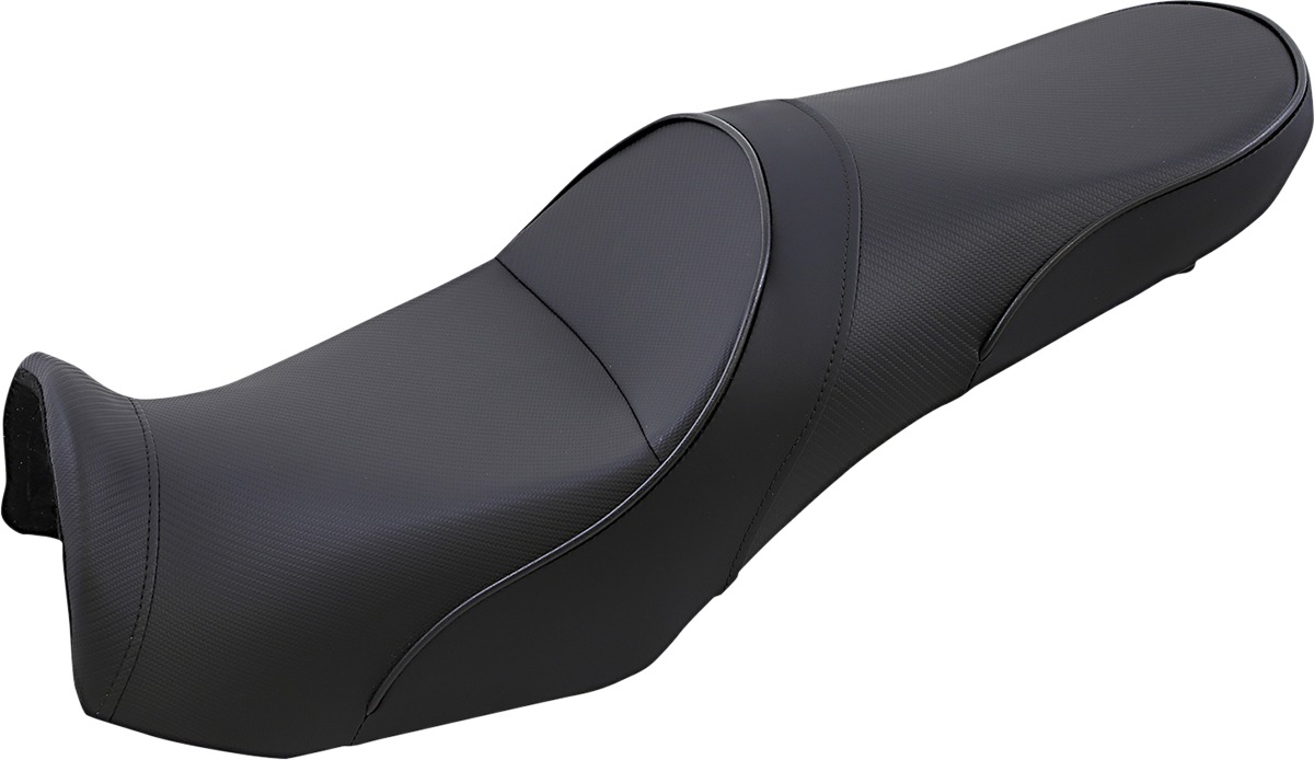 World Sport Performance Plain CarbonFX Vinyl 2-Up Seat - For Yamaha FZ1 - Click Image to Close