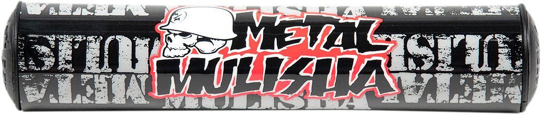 7.5" Wide (Mini) Premium Handlebar Crossbar Pad - Metal Mulisha Black & White - Click Image to Close