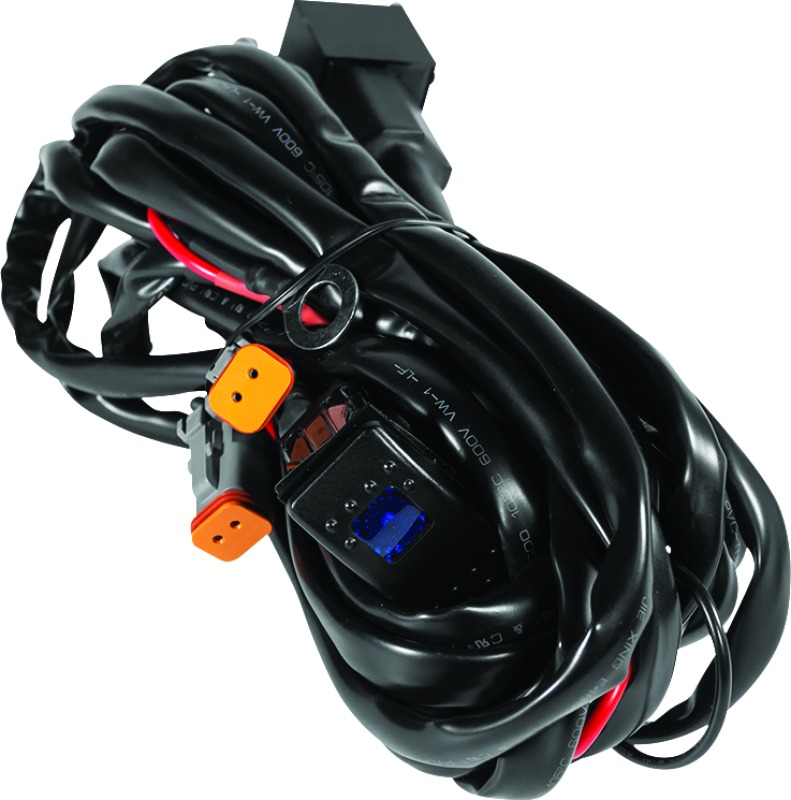QuadBoss LED Wire Harness Dual DT with Relay and Switch - Click Image to Close
