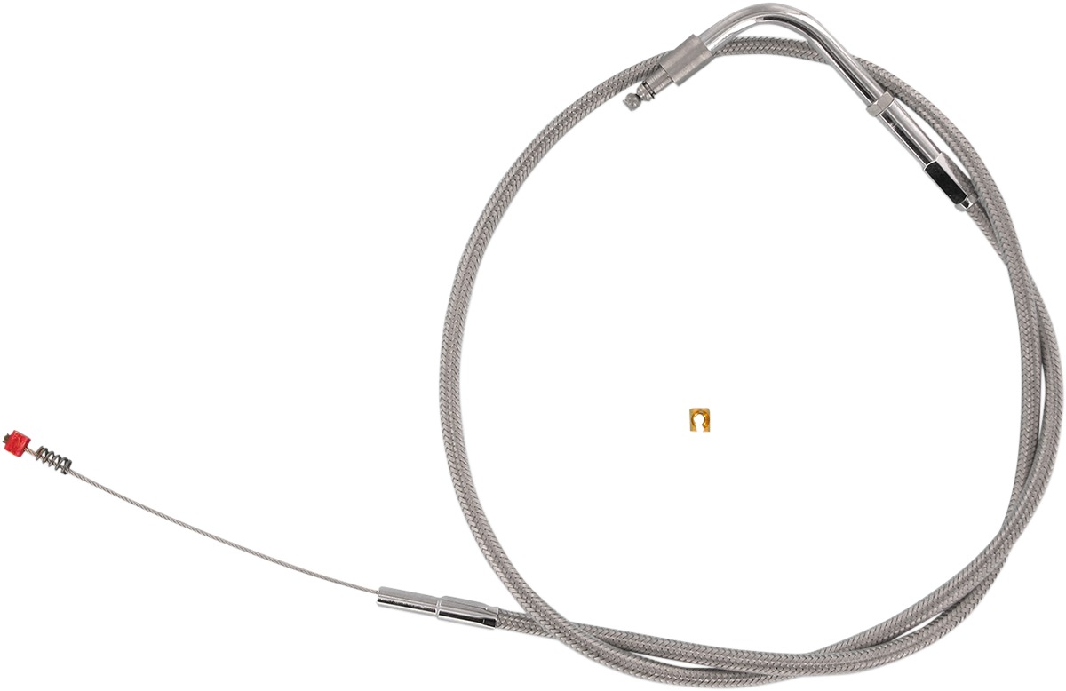 Braided Stainless Steel Idle Cable - Replaces HD # 56342-01 - Click Image to Close