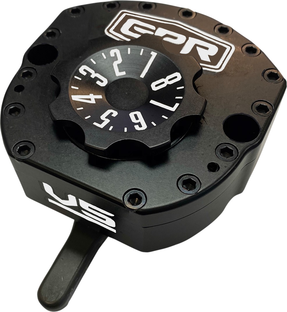 Black V5 Steering Damper - For 03-04 Kawasaki ZX6RR Ninja - Click Image to Close