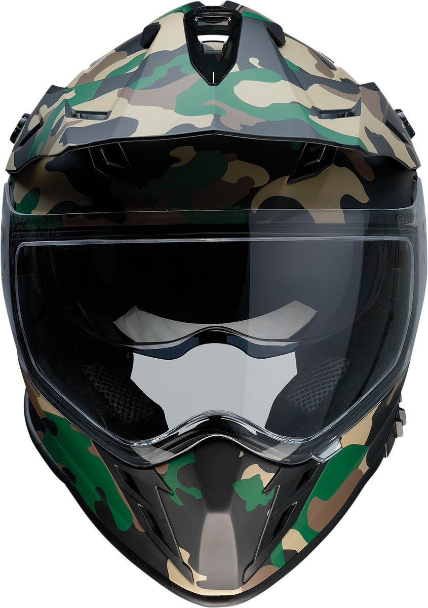 Range Dual Sport Helmet X-Large - Woodland Camo - Click Image to Close