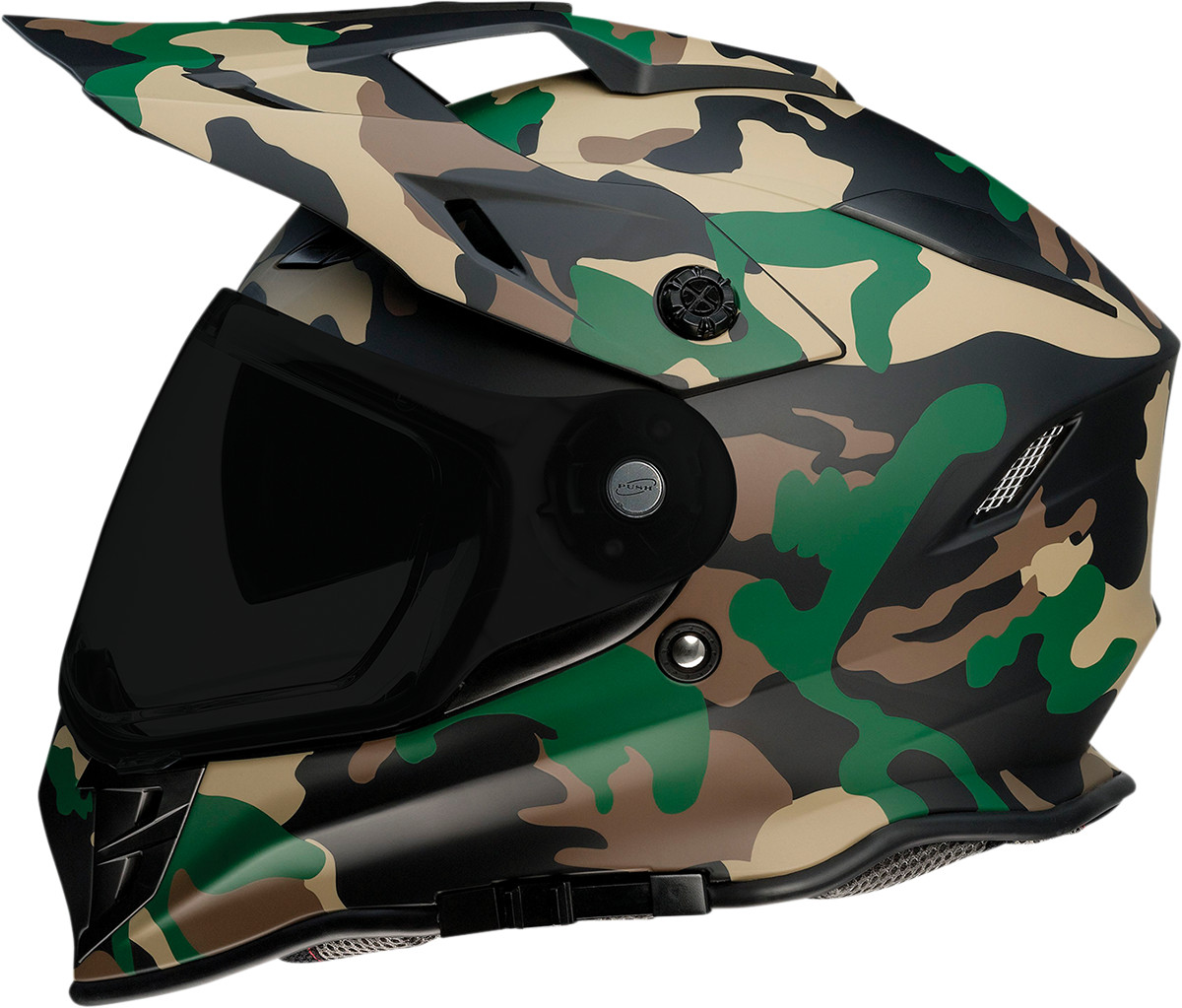 Range Dual Sport Helmet Small - Woodland Camo - Click Image to Close