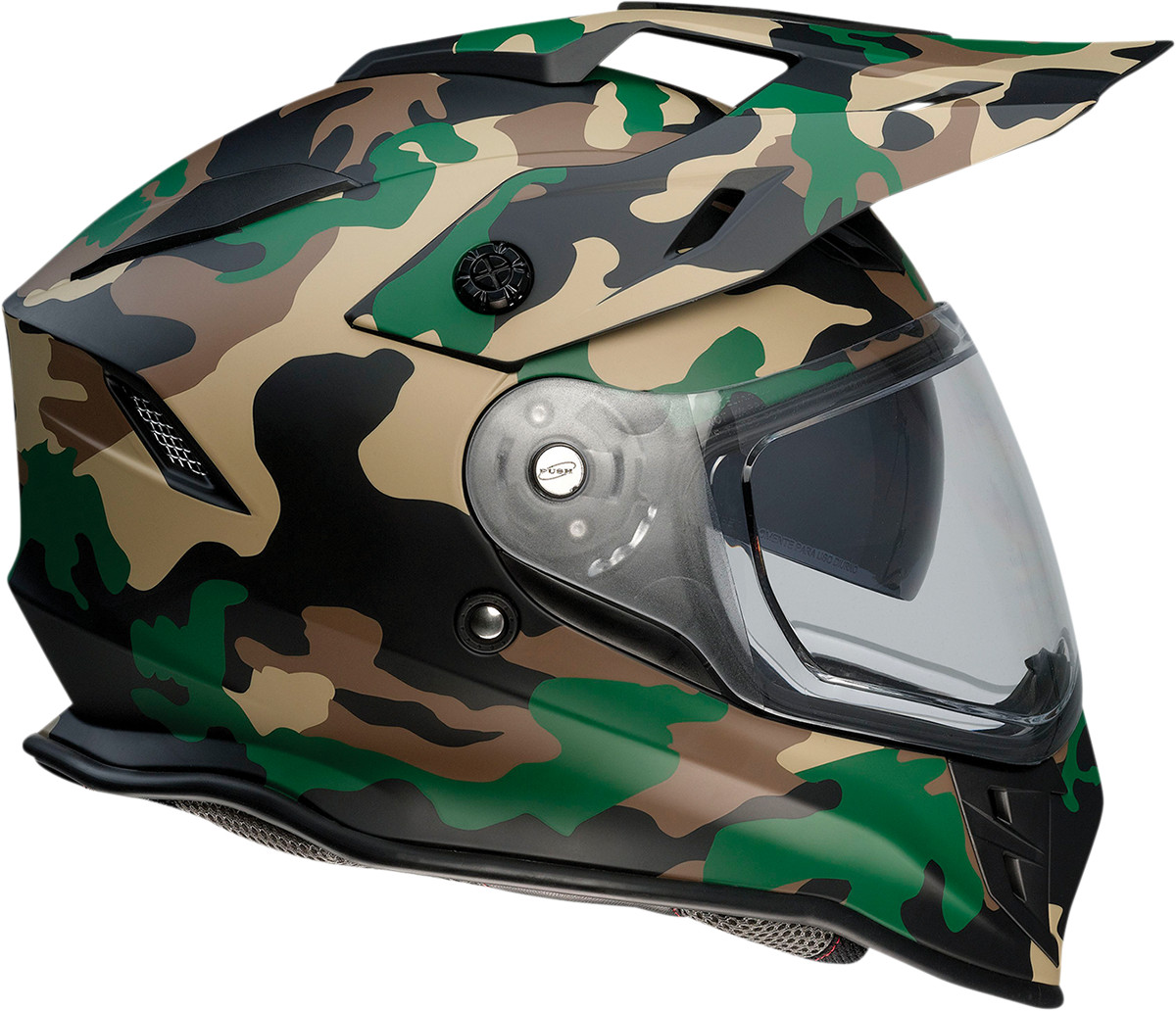 Range Dual Sport Helmet Small - Woodland Camo - Click Image to Close