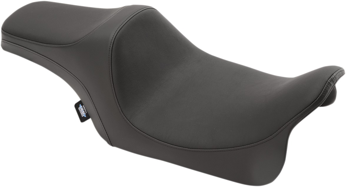 Predator Smooth Vinyl 2-Up Seat - Black - For 08-20 Harley FLH FLT - Click Image to Close