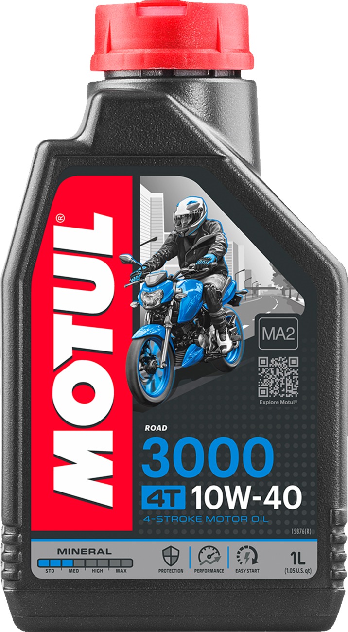 Motul 3000 10W40 4T Mineral Engine Oil 1L - 1L 10W-40 4-stroke motorcycle oil - Click Image to Close