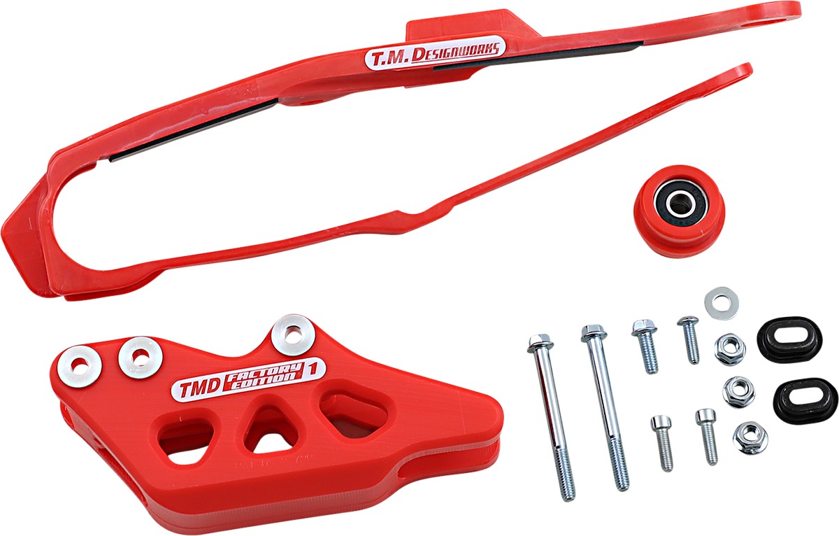 Red Chain Slide-N-Guide Kit - FE #1 - For 19-22 CRF450R/RX & 20-22 CRF250R/RX - Click Image to Close