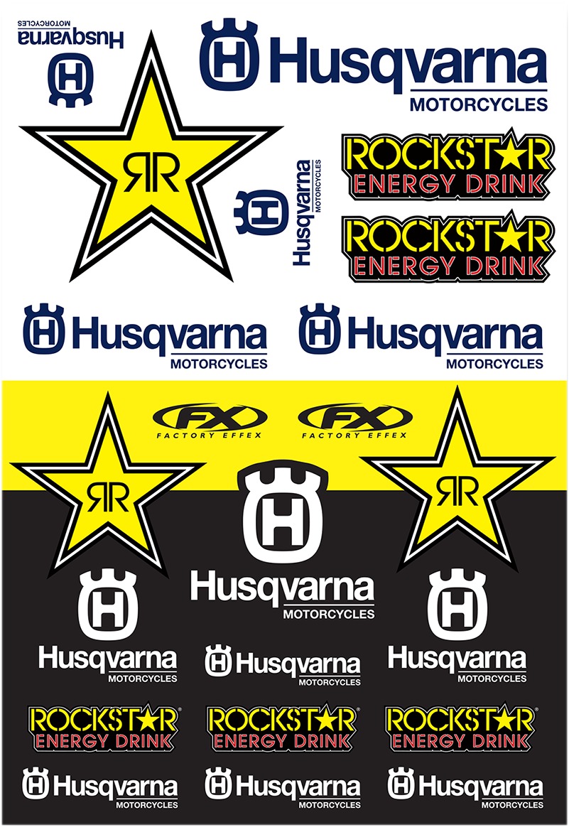 Factory Effex Universal Graphic Kit Sticker Sheet, 1-1-1/4", Multicolor - Click Image to Close