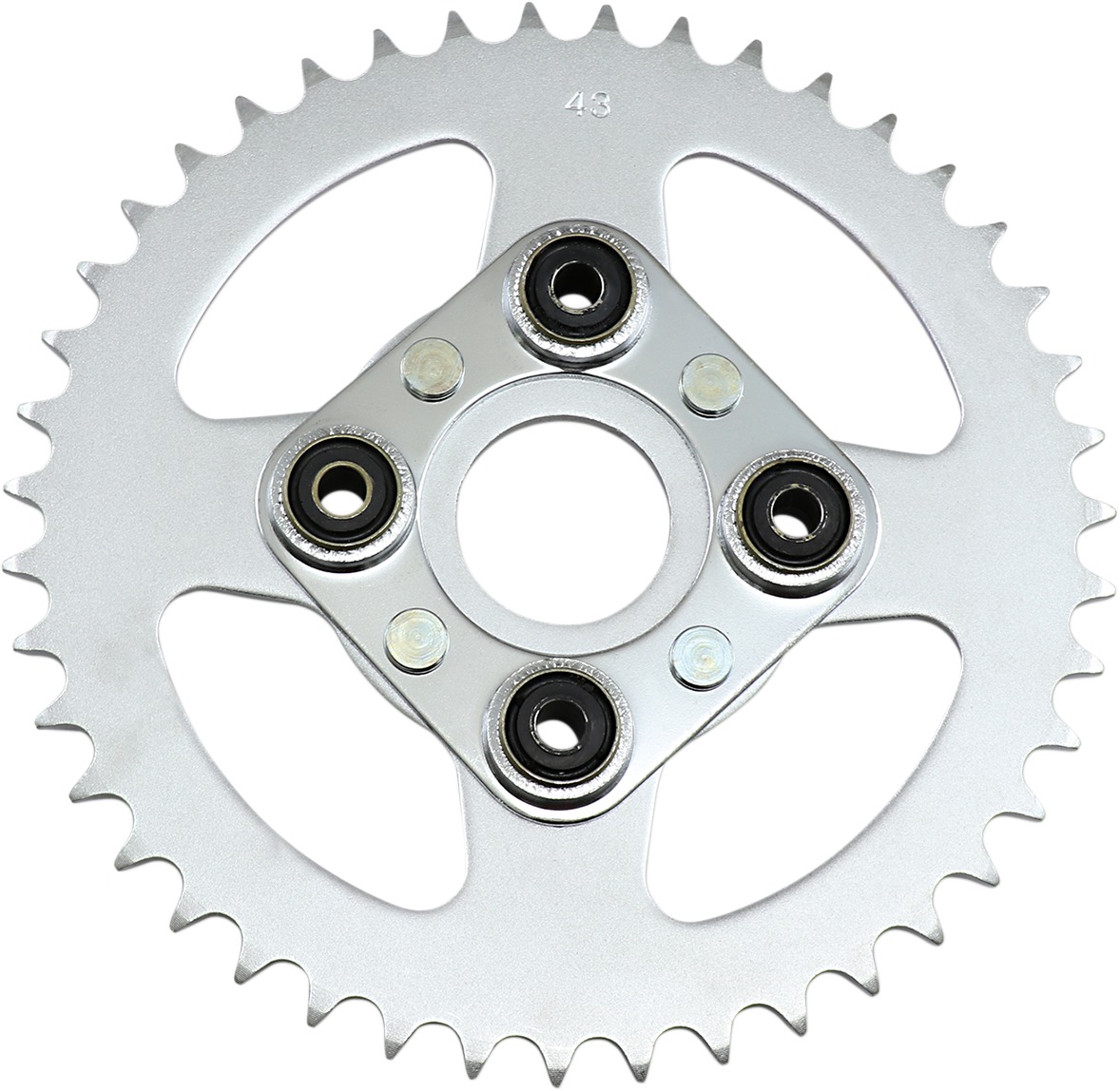 Steel 520 43T Sprocket Steel Raw - For Honda ATC185S ATC200S ATC250R TRX200SX - Click Image to Close