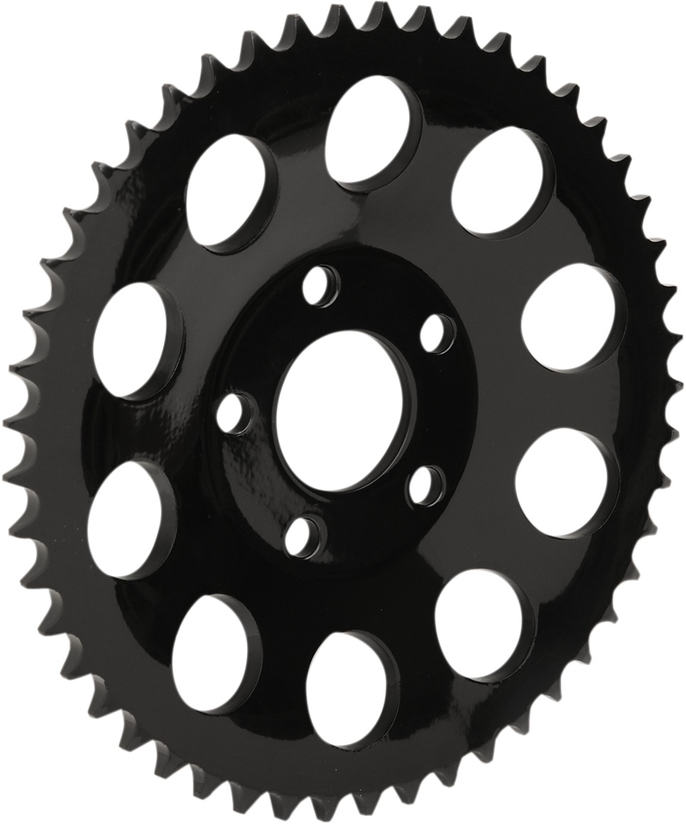 Carbon Steel 49T Drive Sprocket Gloss Black Offset 0.46" - Click Image to Close