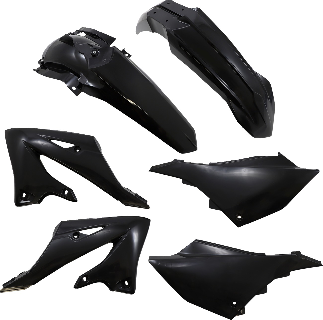Acerbis Standard Black Plastic Kit for Yamaha - Click Image to Close