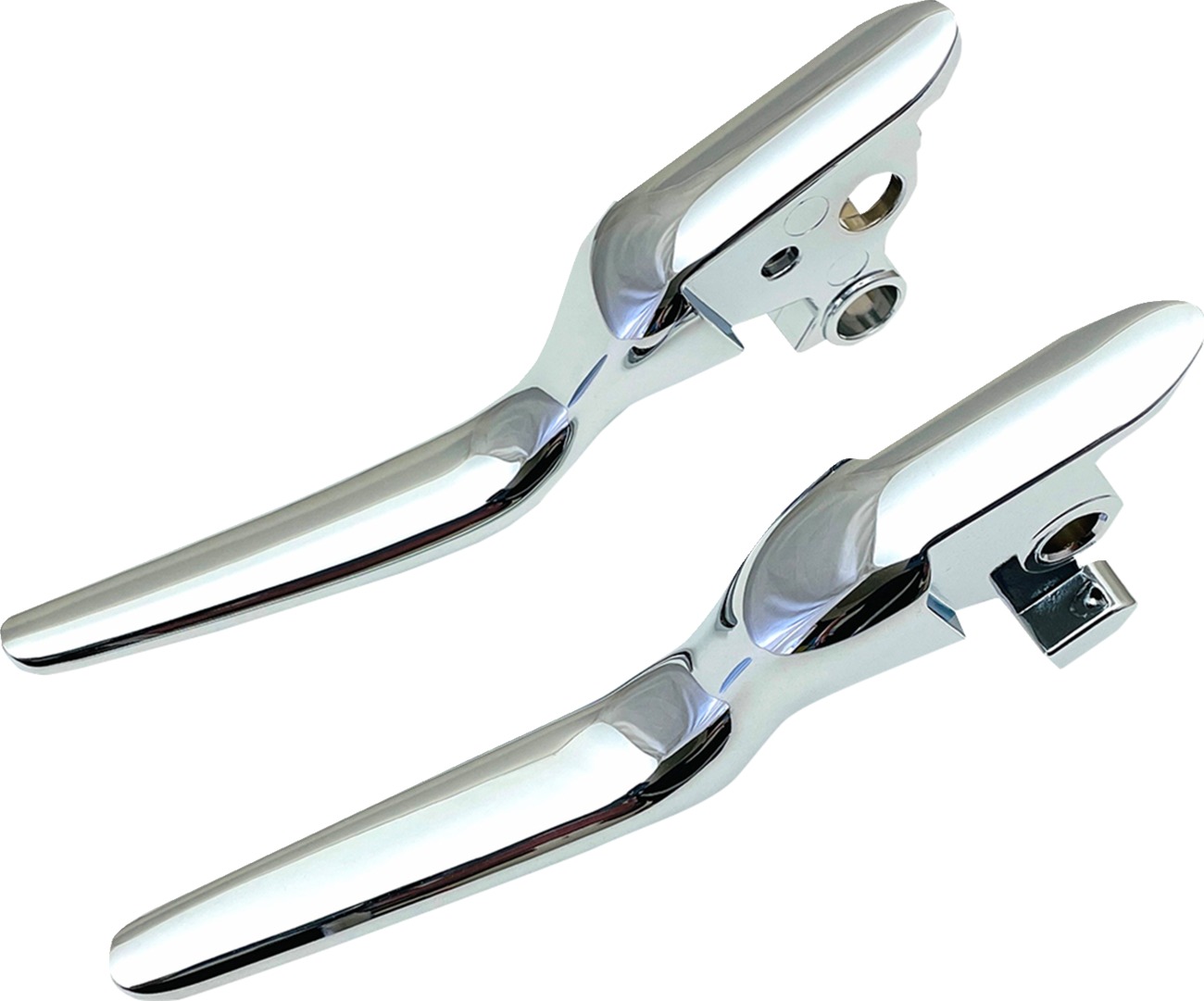 Drag Specialties Custom Lever Set Chrome For Harley-Davidson Softail - Chrome lever set for Harley-Davidson Softail models - Click Image to Close