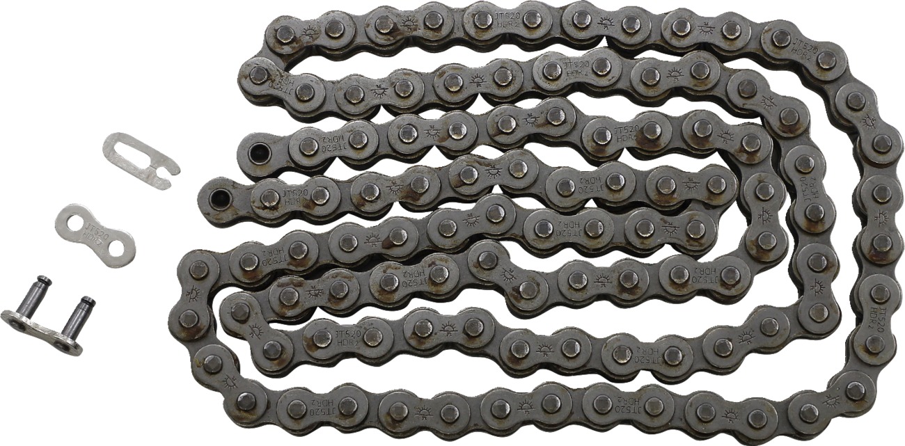 JT Chains 520HDR 106-Link Raw Drive Chain - Competition 520 chain, clip master link - Click Image to Close