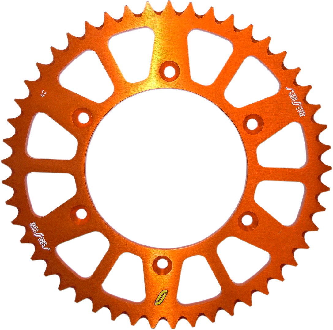 Works Triplestar Aluminum Rear Sprocket 51T Orange - For 91-20 Husq KTM - Click Image to Close
