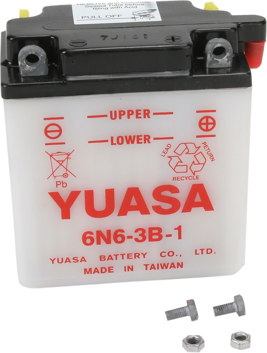 Yuasa 6N6-3B-1 Conventional 6V Battery For Honda CB125S, Yamaha XT250 - Replacement 6V battery For Honda CB125S, Yamaha XT250 - Click Image to Close
