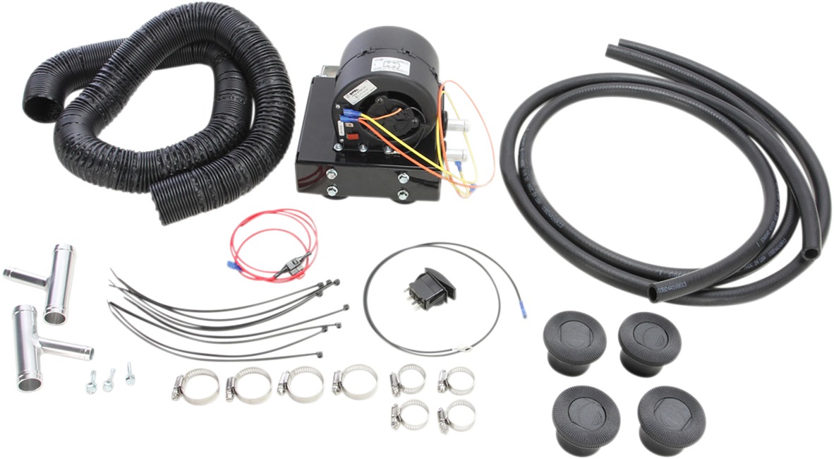 Moose Offroad UTV Cab Heater Kit Universal 12V Black Under Hood - Universal 12V cab heater kit for UTVs - Click Image to Close