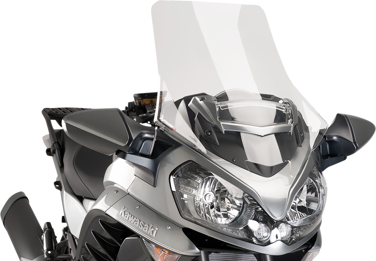 Puig Z-Racing Touring Windscreen Clear For Kawasaki ZG1400 Concours 14, 1400 GTR - Click Image to Close