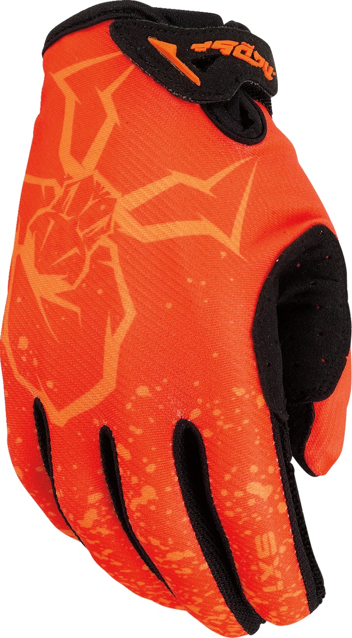 Moose Youth SX1 Gloves Orange/Black XS Short Cuff Unisex - Youth MX gloves XS, Orange/Black, short cuff, unisex - Click Image to Close
