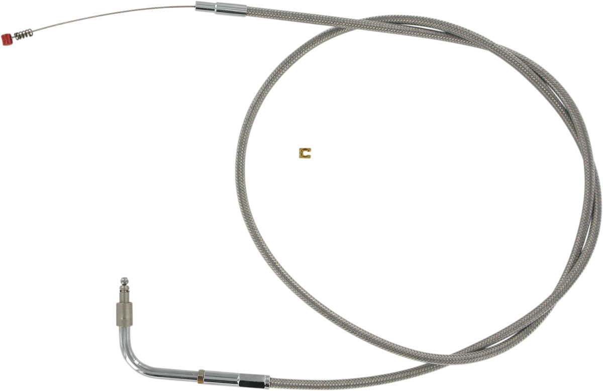 Stainless Steel Idle Cable - Replaces 56328-96 on Big Twins w/ 42" Cable - Click Image to Close