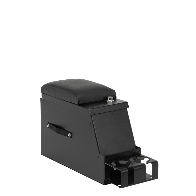 Tuffy Series II Center Console 8in Black Universal - 8in wide steel center console, universal fit - Click Image to Close