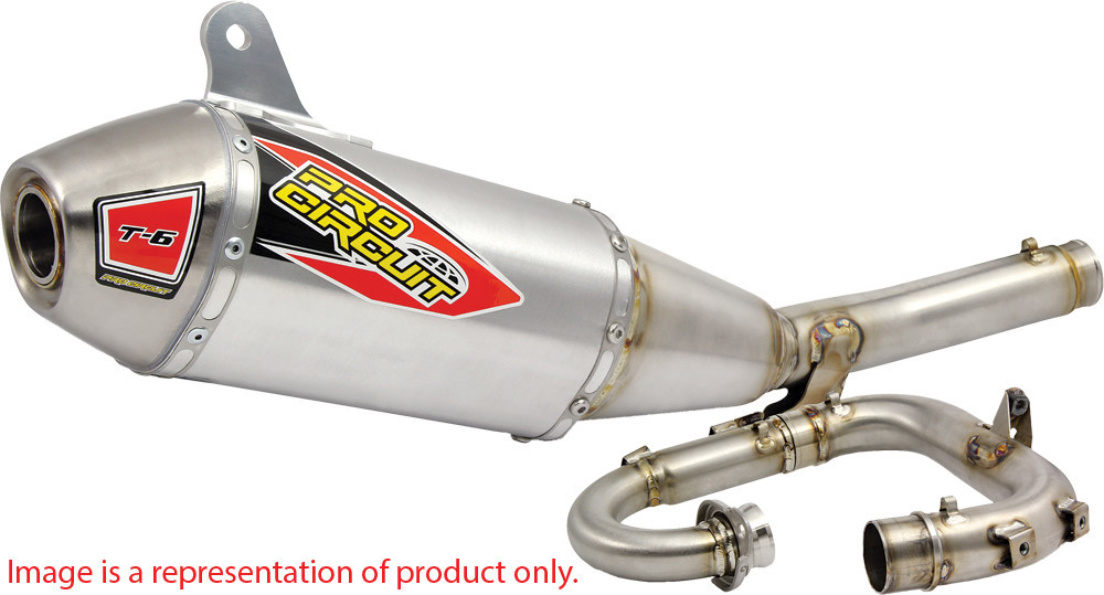 T-6 Stainless Steel Full Exhaust - For 19-20 250 SXF/XCF & FC250 & FE/FC 350 - Click Image to Close