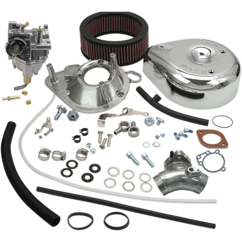 S&S Super E Carburetor Kit Fits 1999-2005 Big Twin Models - Click Image to Close