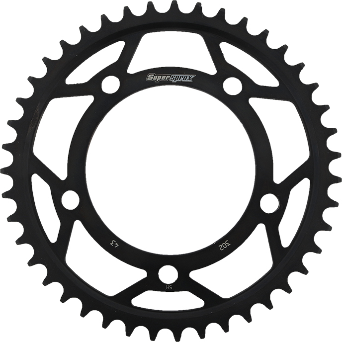 Supersprox Steel Rear Sprocket 43T Black Fits Honda Models - Click Image to Close