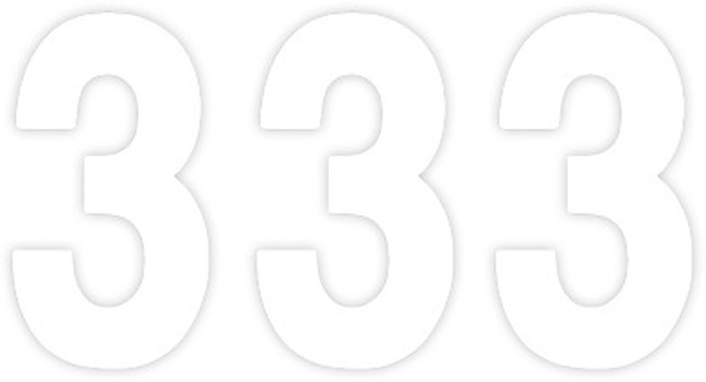 Factory Effex 4" Pro Numbers White #3 Pack of 3 - Click Image to Close