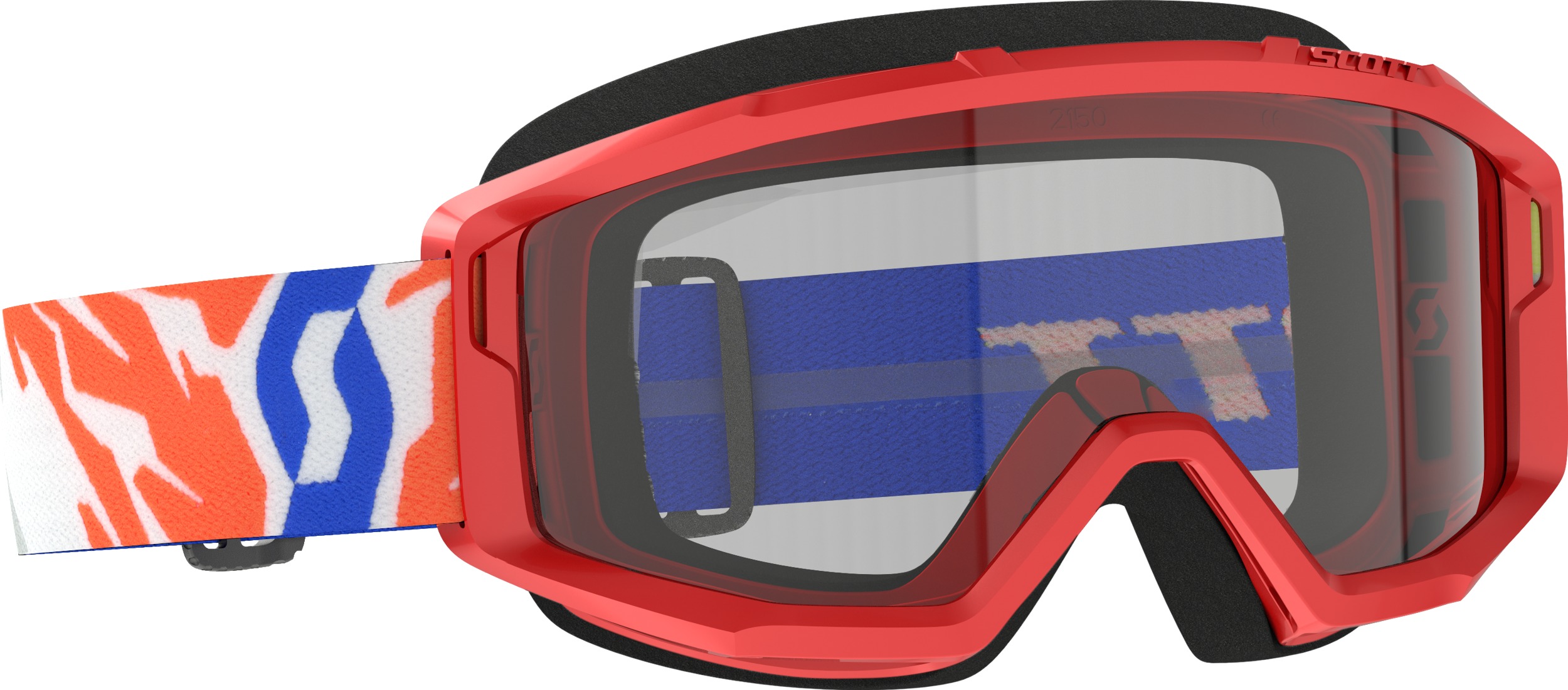 Scott Primal Youth Goggle Red Clear - Youth red clear goggle with anti-fog lens - Click Image to Close