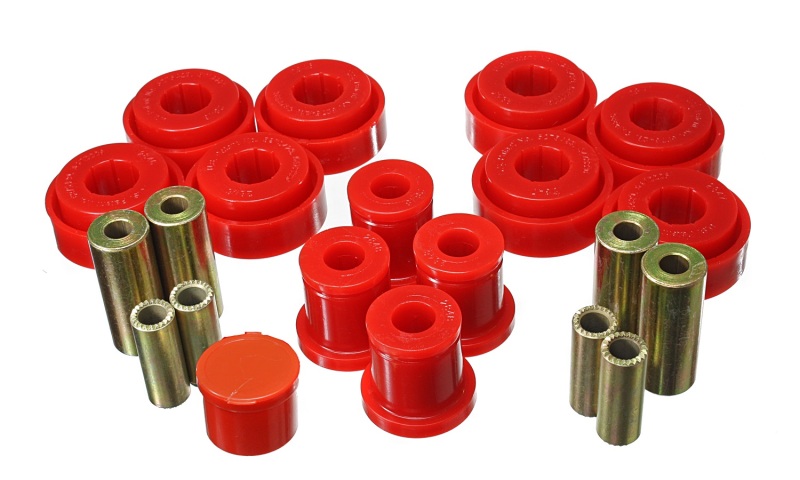 Red Front End Control Arm Bushing Set by Energy Suspension - Click Image to Close