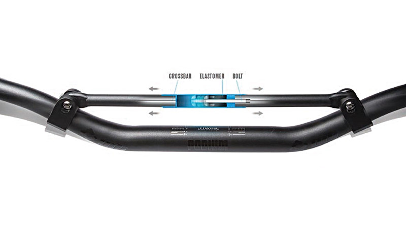 Controlled Flex Technology 1-1/8" Handlebar w/ Black Bar Pad - Honda/Kawi OEM Bend - Click Image to Close