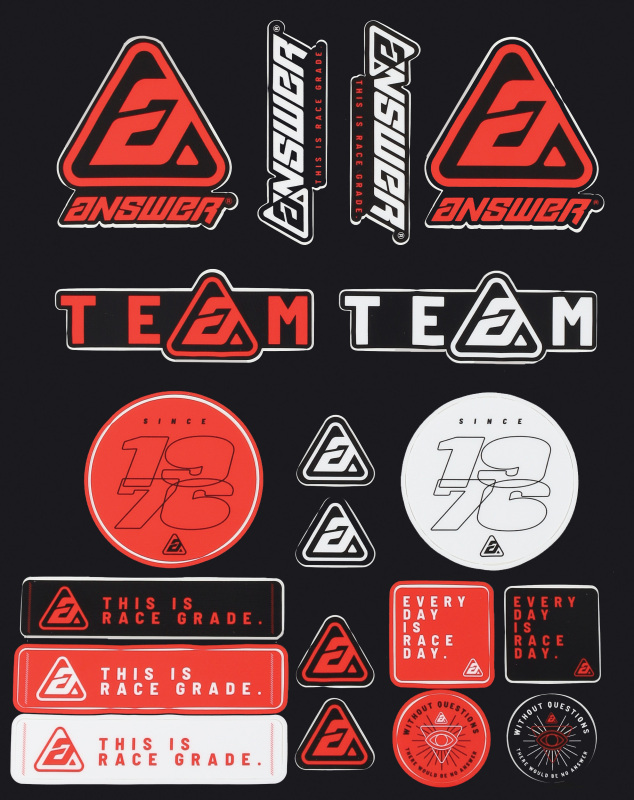 Answer Logo Sticker Sheet - Click Image to Close