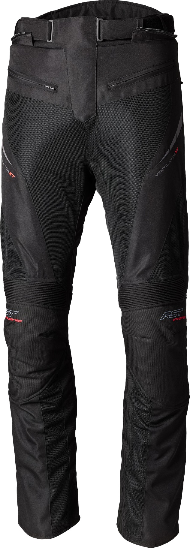 RST Pro Series Ventilator XT CE Pants Black US 38 2XL - Textile riding pants with CE armor, Black, Size 38 2XL - Click Image to Close