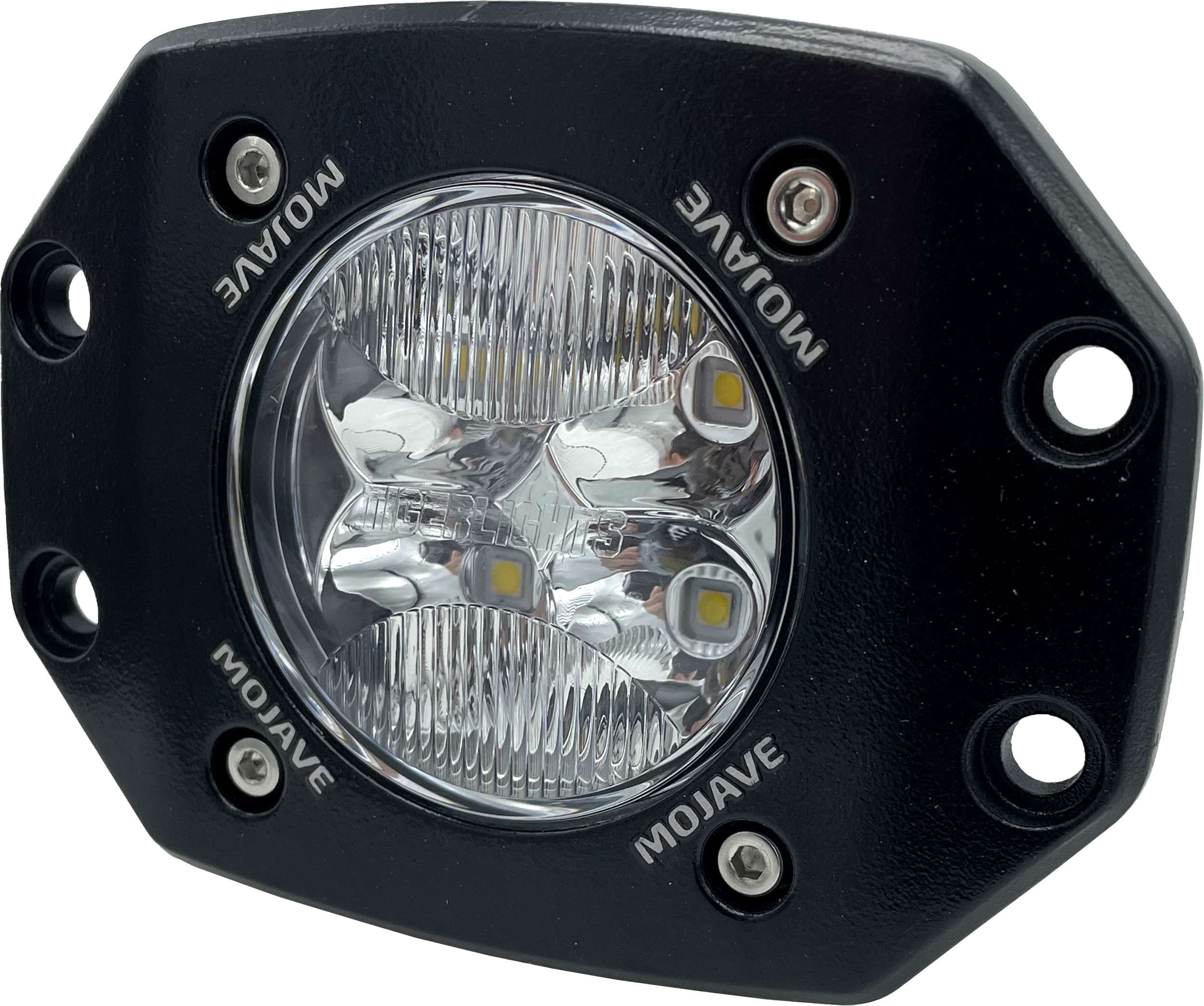 Tiger Lights 3" Flush Mount 40W LED Light Black Racing Mojave Series - Click Image to Close