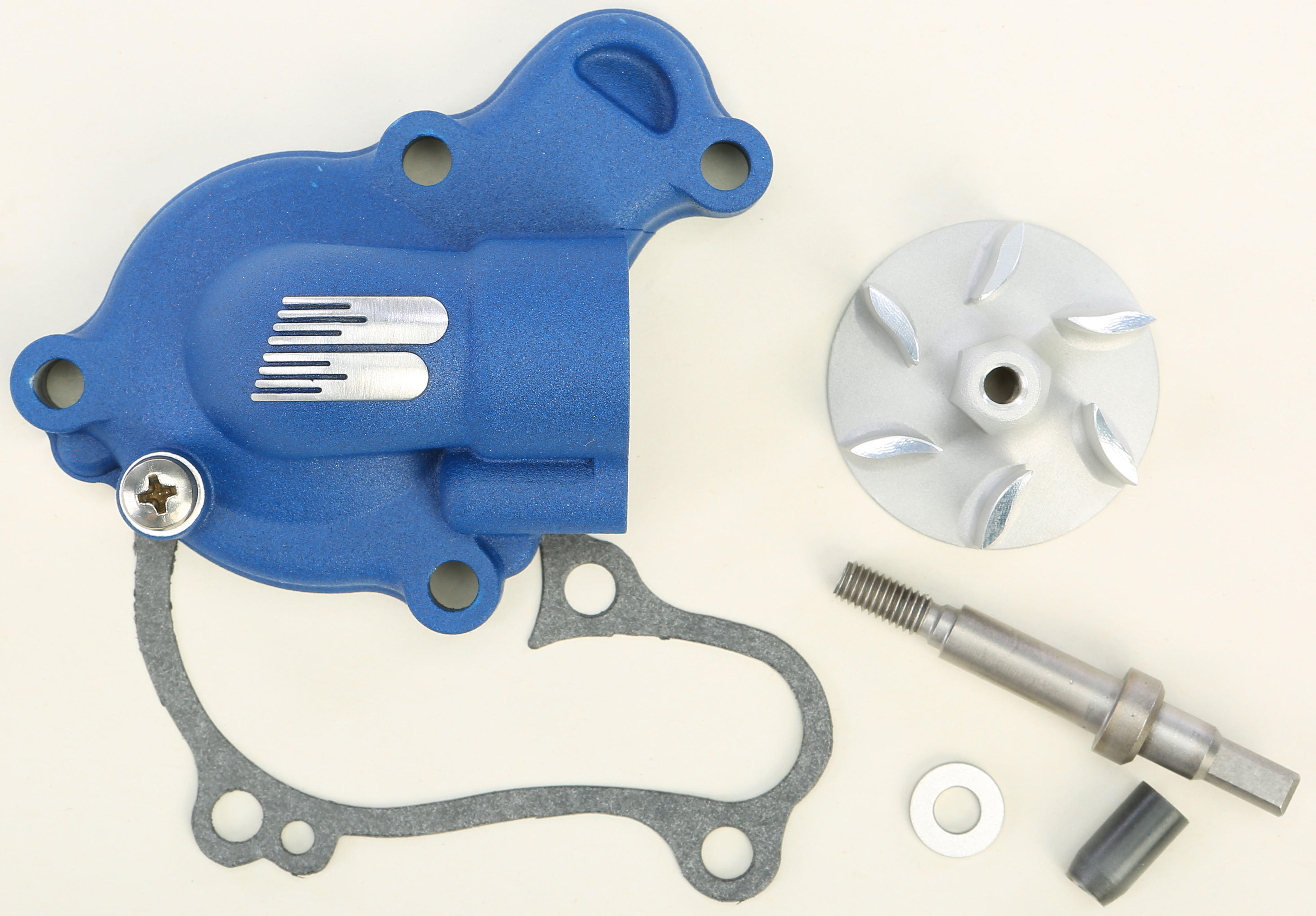 Waterpump Cover Impeller Kit Blue - For 14-22 Yamaha YZ450F & 16-23 WR450F / YZ450FX - Click Image to Close