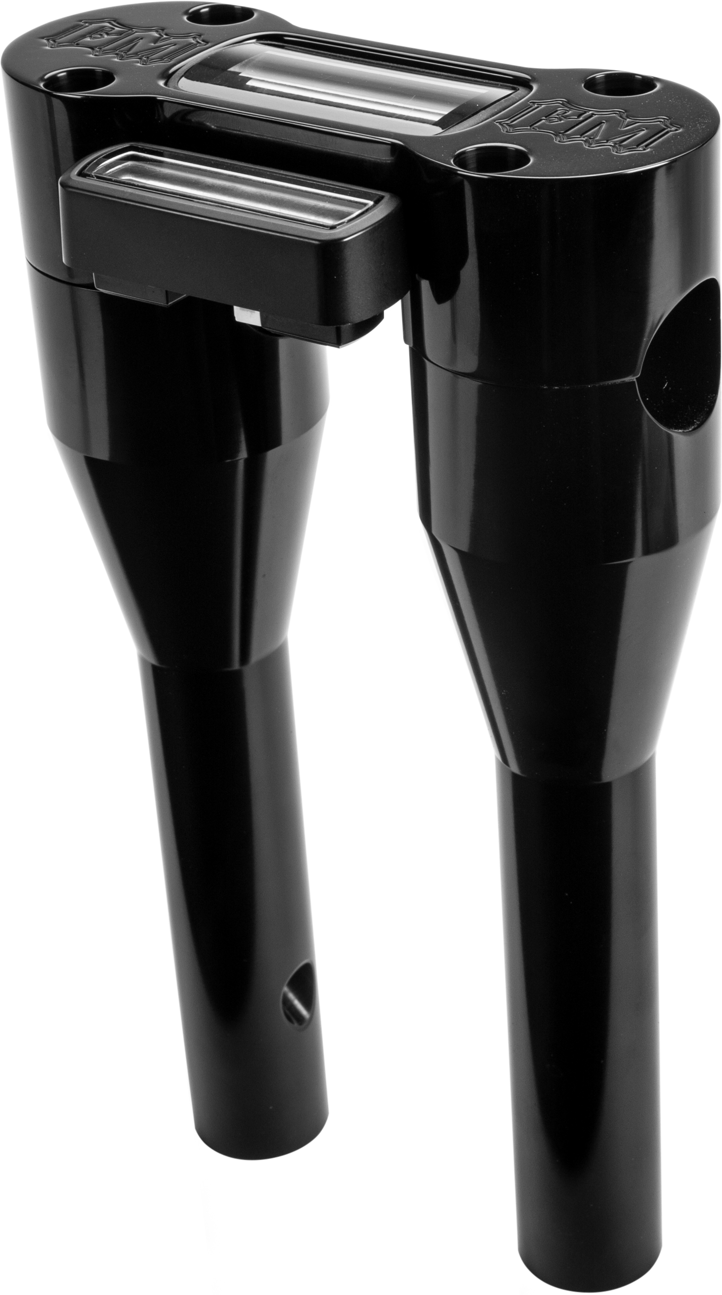 Moto Bar Riser W/Hud 9" - Black - For 06-19 Harley FXBB FXDB - Click Image to Close